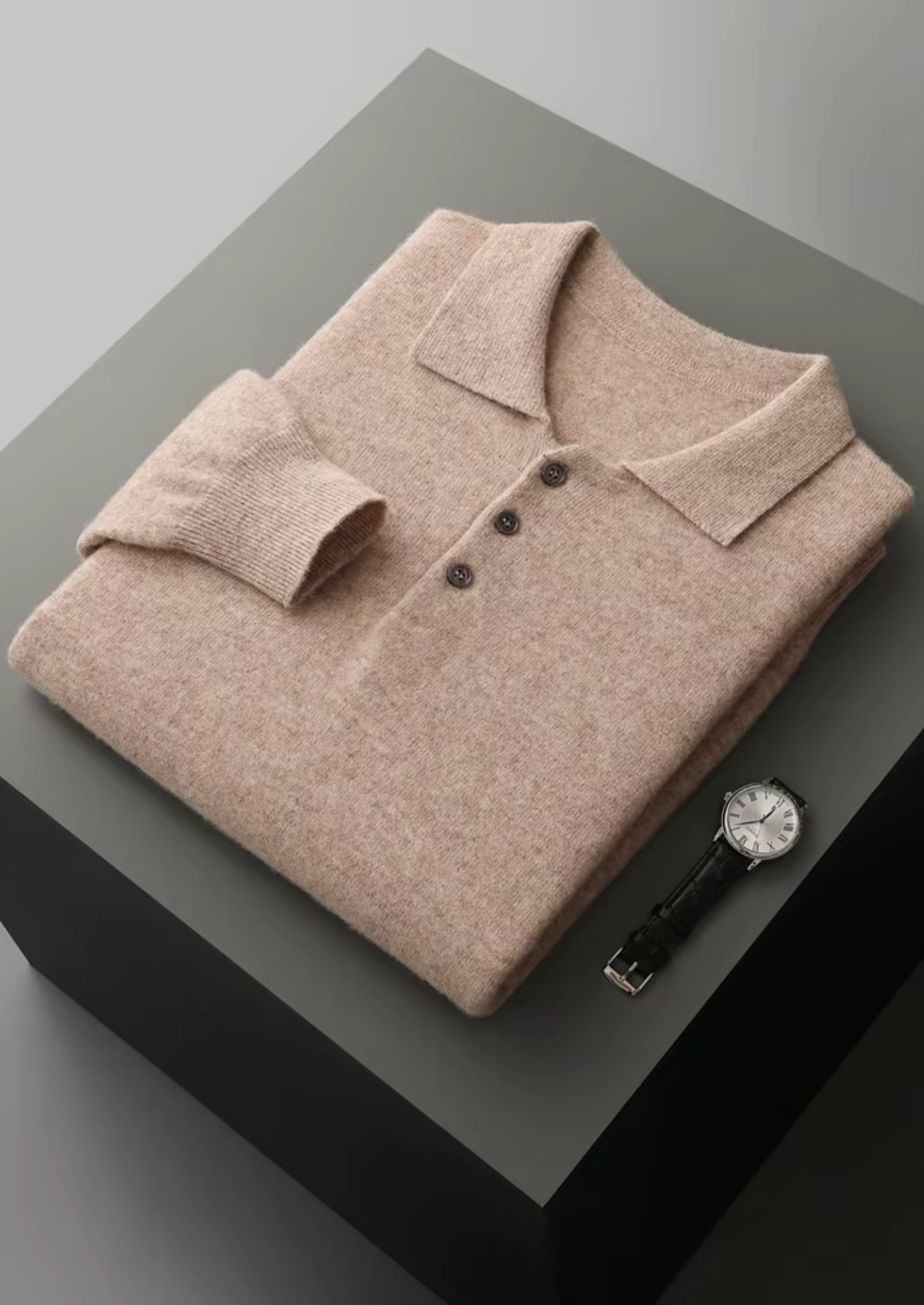PULL POLO CLASSIQUE EN LAINE DE LYON