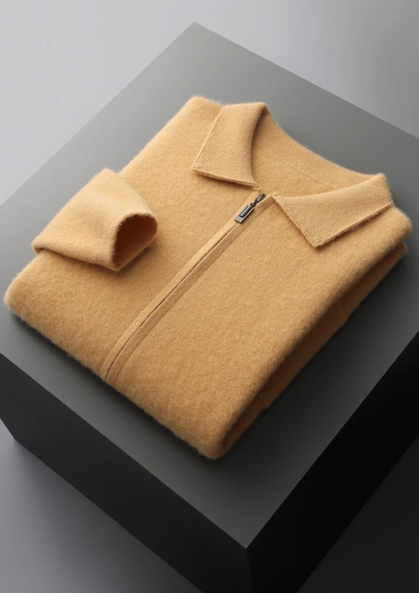 CARDIGAN À FERMETURE ÉCLAIR 100 % CACHEMIRE