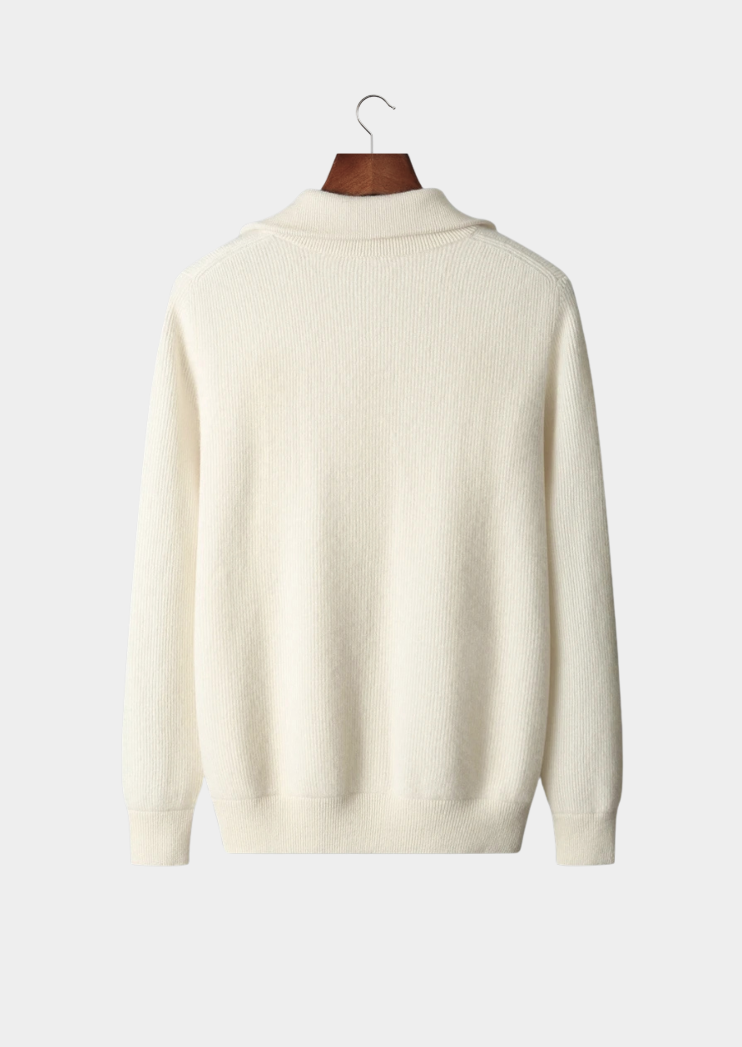 CARDIGAN EN LAINE LYON À CÔTES ET FERMETURE ÉCLAIR