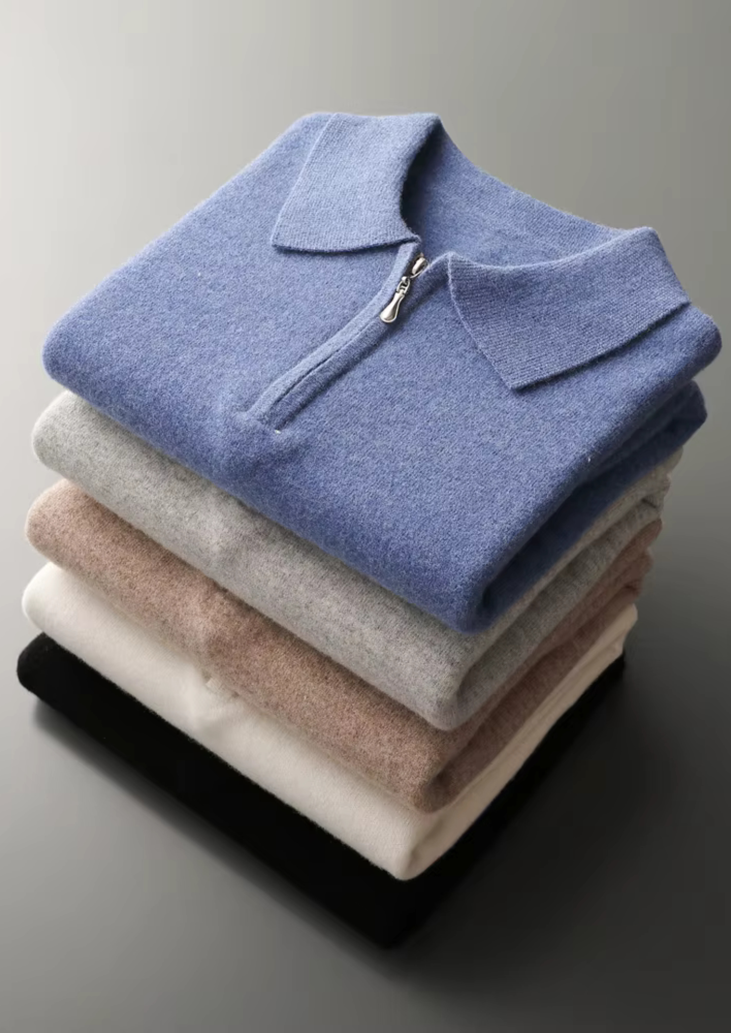 POLO EN LAINE LYON À DEMI-ZIP