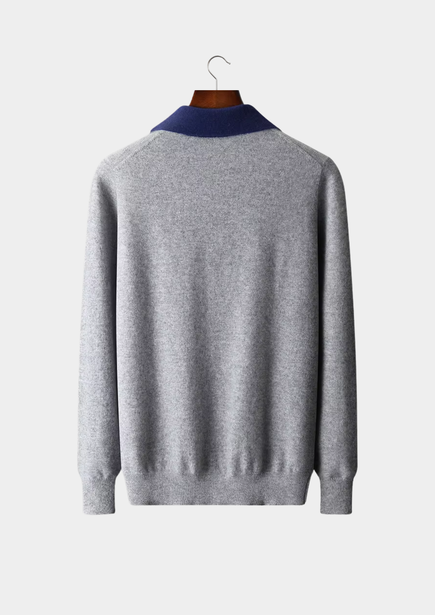 POLO À FERMETURE ÉCLAIR BICOLORE 100 % CACHEMIRE