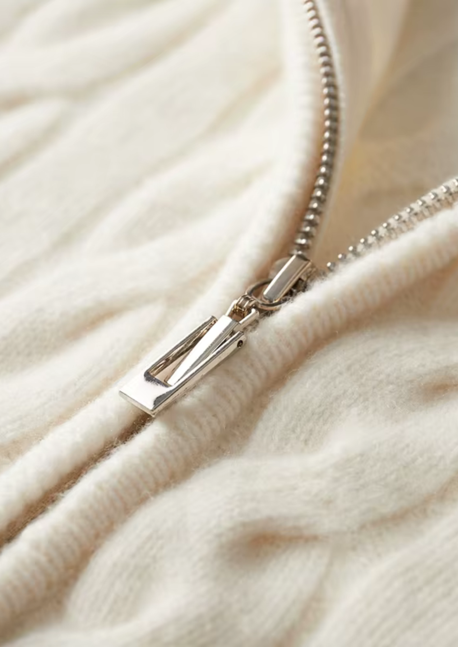 CARDIGAN EN LAINE LYON À DOUBLE FERMETURE ÉCLAIR ET MOTIFS TRESSÉS