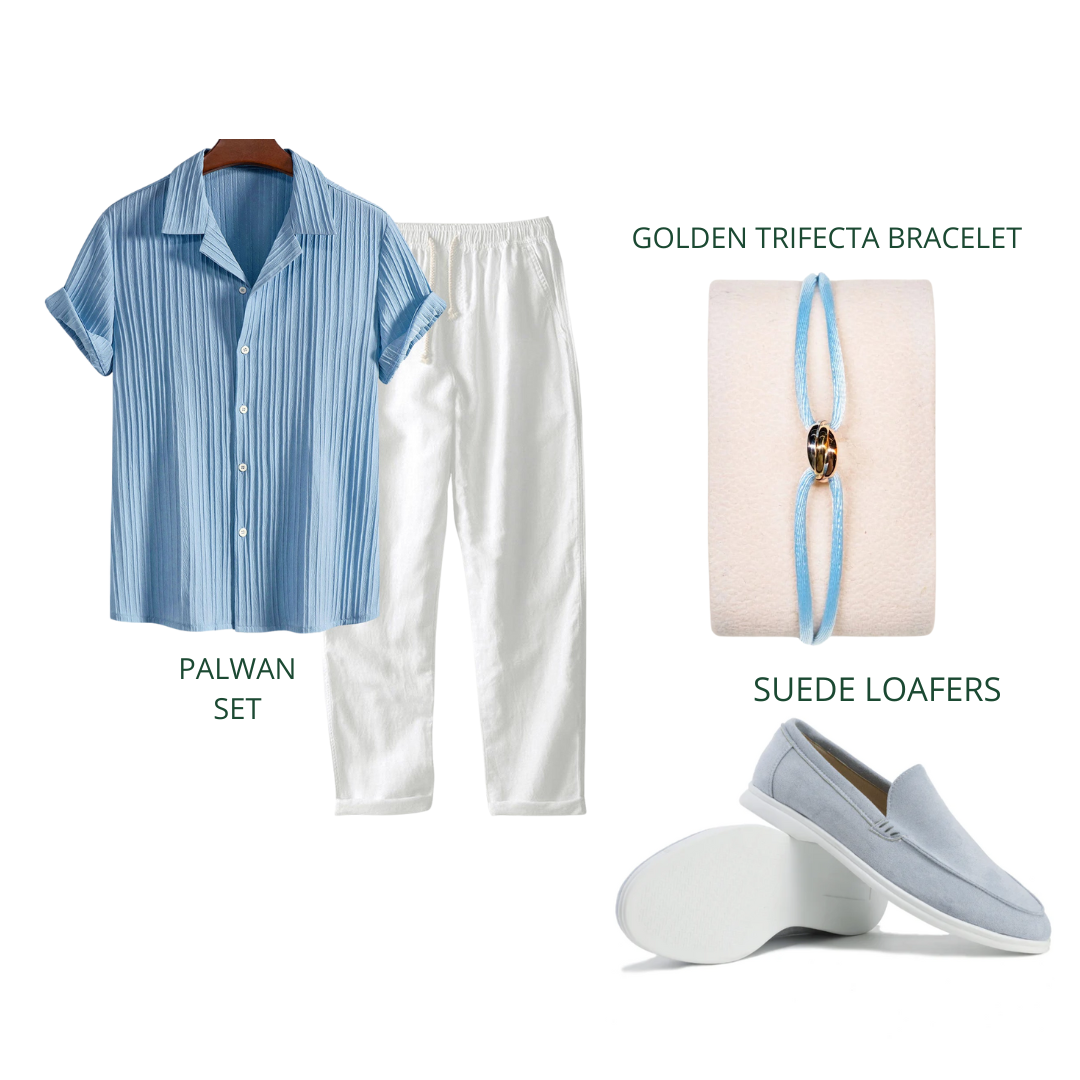 LYON Ensemble 4 pièces - Bleu clair