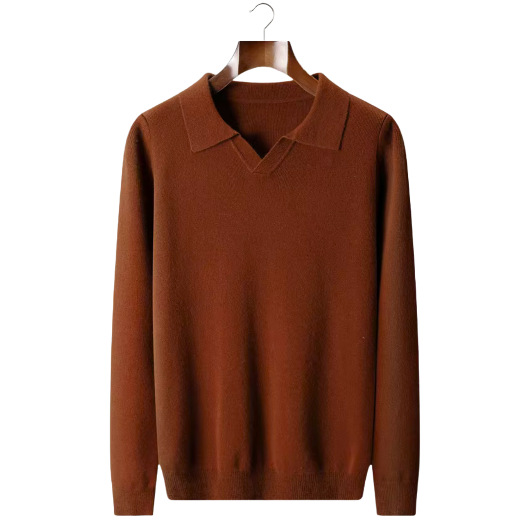 POLO EN LAINE LYON À CÔTES SANS BOUTONS