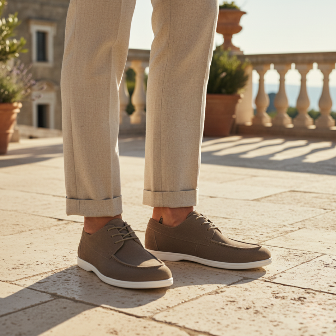 Chaussures à lacets en daim haut de gamme