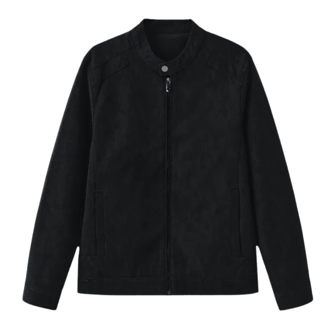 Veste en cuir suédé