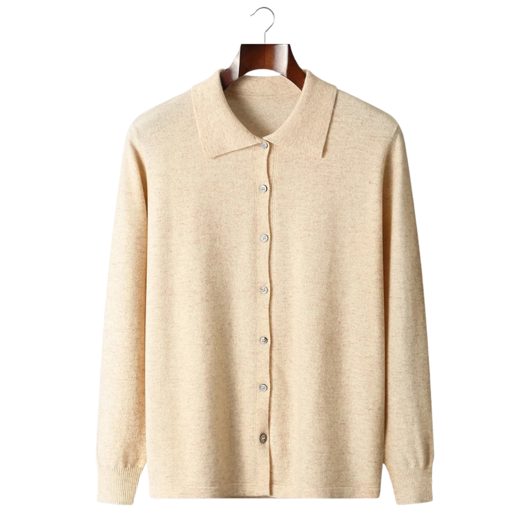 CARDIGAN POLO 100 % CACHEMIRE