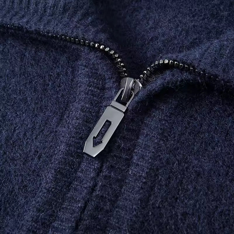 PULL À ZIP QUART EN 100 % CACHEMIRE